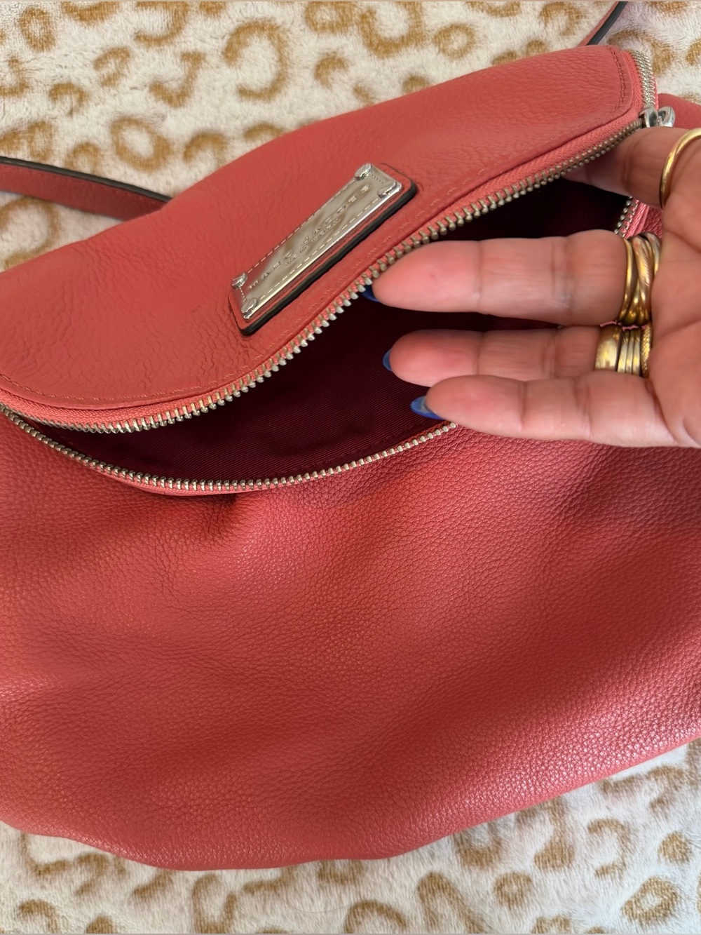 Marc Jacobs Dusty Pink Natasha Fold Over 
Crossbody Bag With Adjustable Strap - Picture 11 of 12